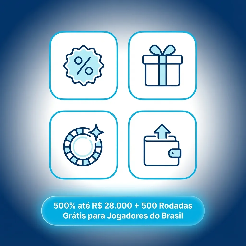 Banner colorido em português anuncia bônus de boas-vindas 1win: 500% até R$28.000 + 500 rodadas grátis para jogadores do Brasil