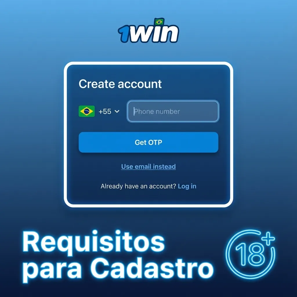 Tela de cadastro destacando lista de requisitos: maioridade, dados reais, conta única, documentos e uso pessoal.