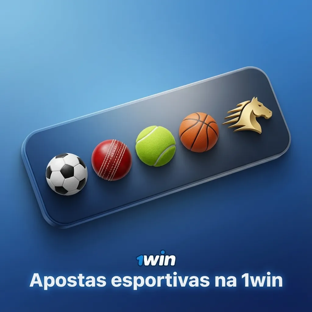 Tela da 1win exibindo apostas esportivas em múltiplos esportes como futebol, basquete, tênis e e-sports.