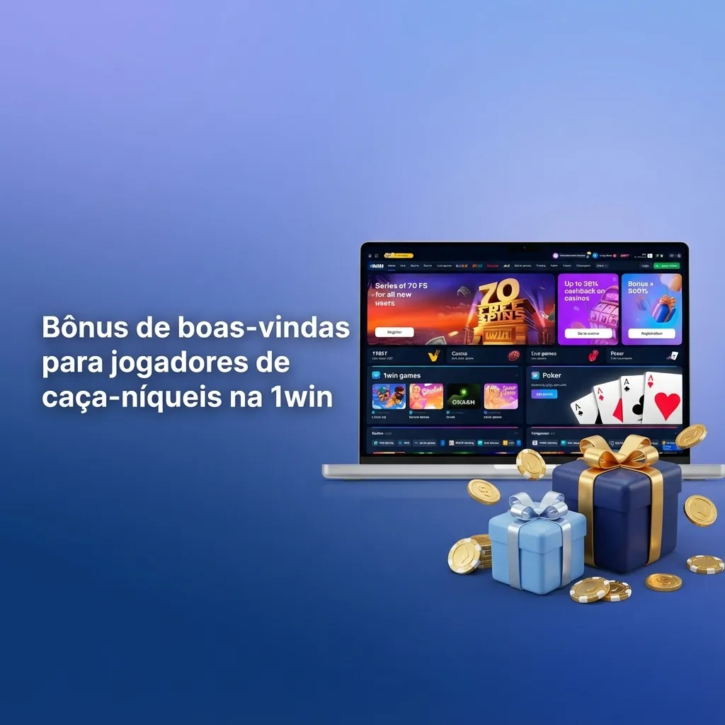 Banner da 1win destacando bônus de boas-vindas até 500% e 500 rodadas grátis para caça-níqueis