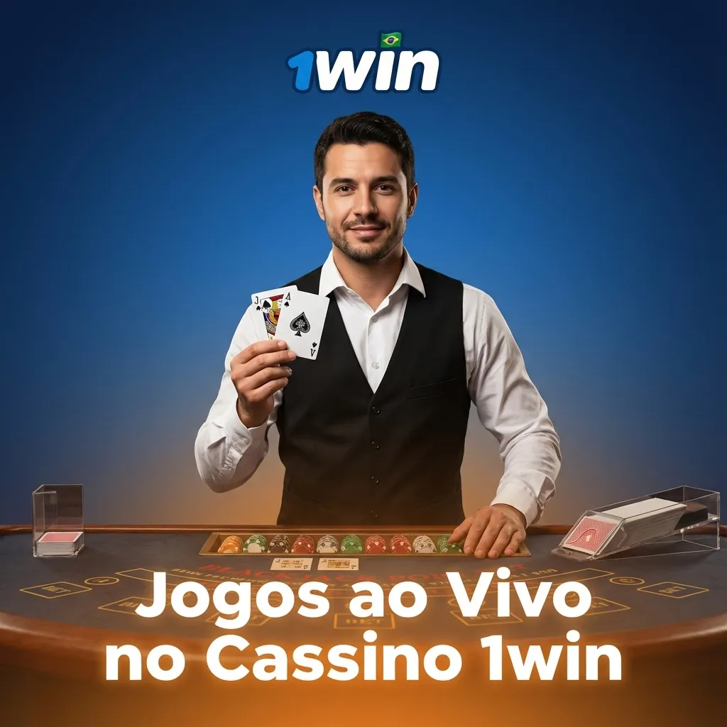 Mesa de cassino ao vivo 1win com crupiê sorridente, roleta e cartas em destaque, ambiente profissional e iluminado