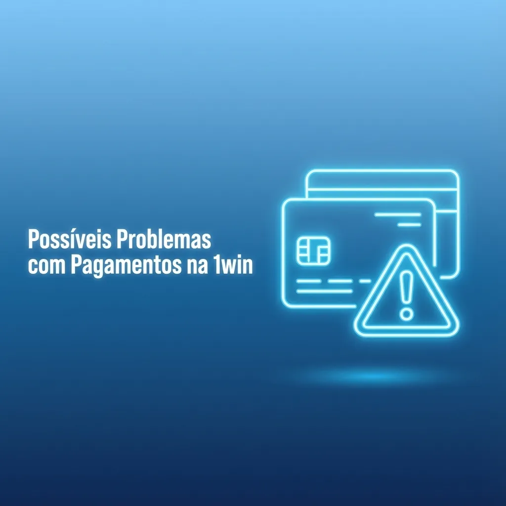Ilustração de usuário enfrentando problemas de pagamento na 1win, com ícones de Pix, boleto, saque em análise e alerta.