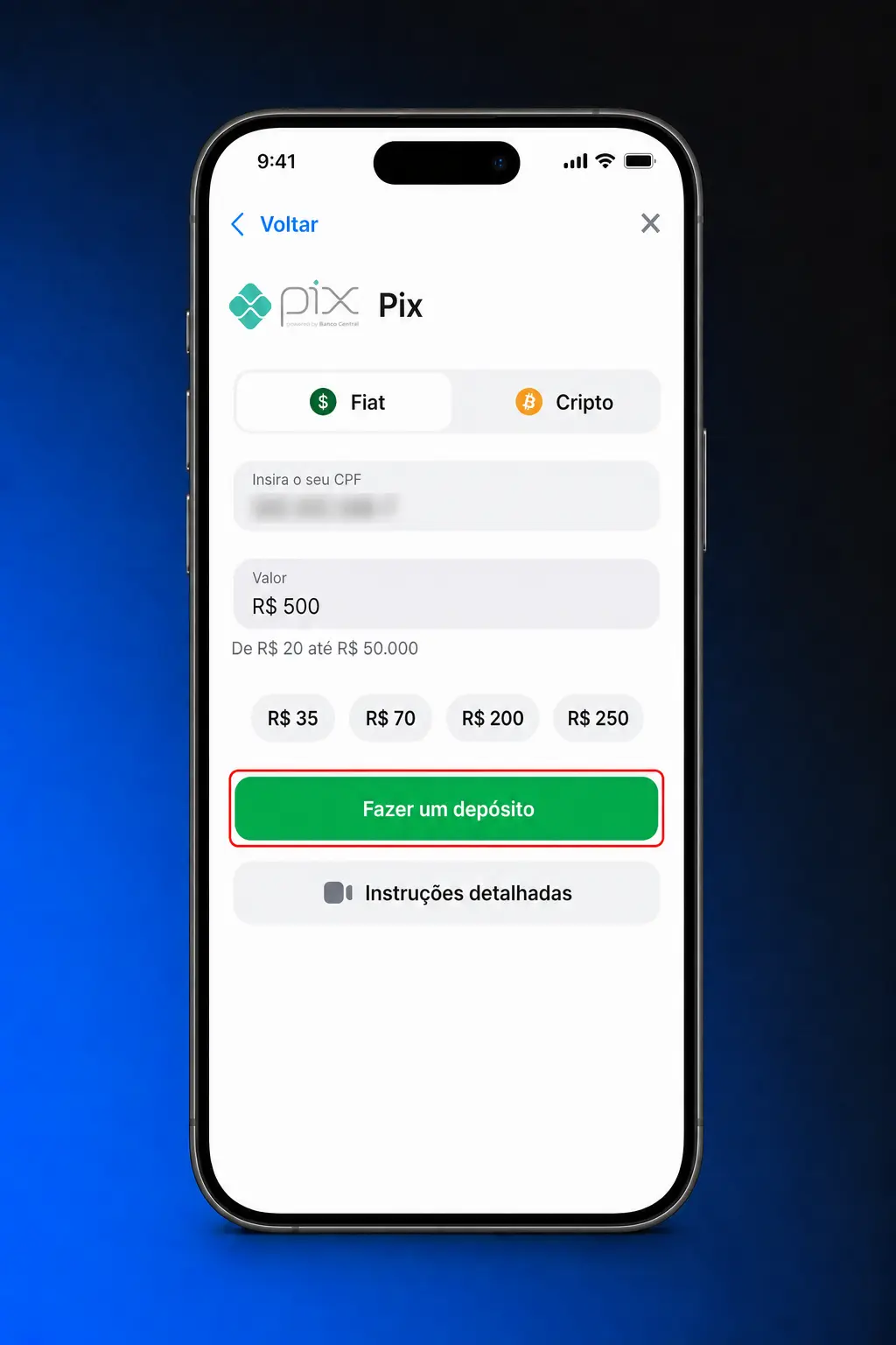 Passo a passo para usar código de bônus 1win no cadastro ou depósito via Pix, cartão ou cripto em BRL