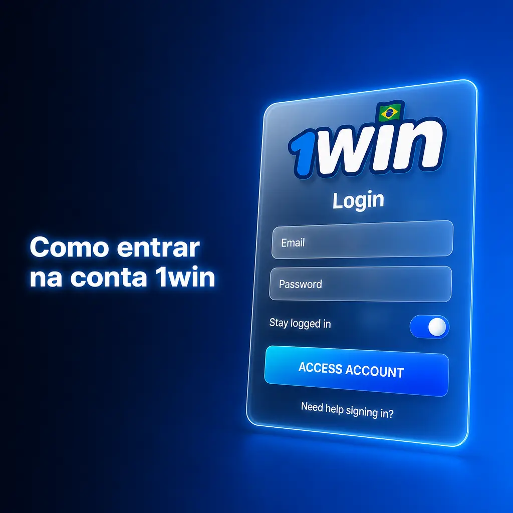 Tela de acesso à conta 1win