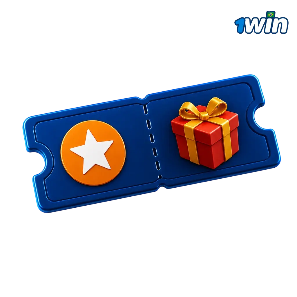 Ilustração do código promocional da 1win no Brasil
